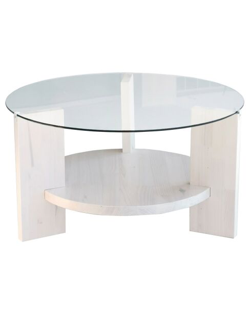 Table Basse Mondo blanche - D.75x40 cm