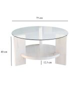 Table Basse Mondo blanche - D.75x40 cm