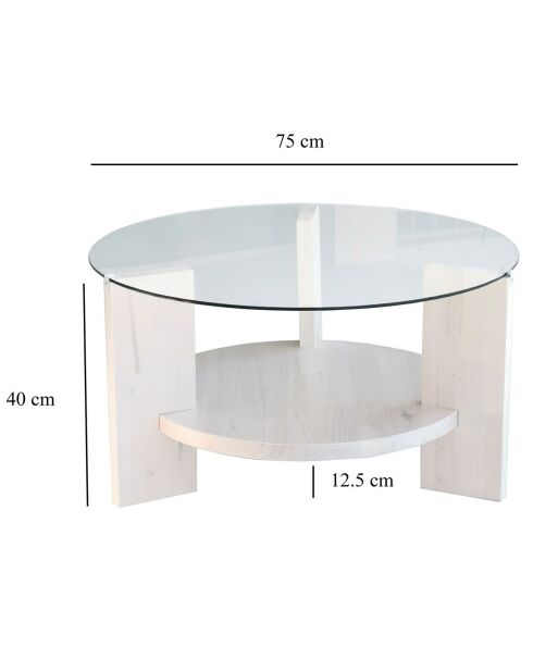 Table Basse Mondo blanche - D.75x40 cm