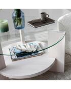 Table Basse Mondo blanche - D.75x40 cm