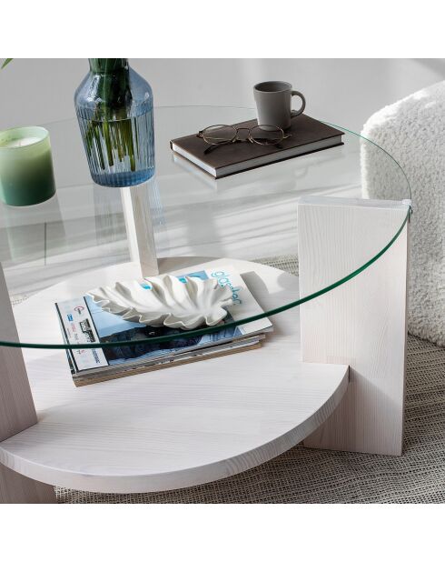 Table Basse Mondo blanche - D.75x40 cm