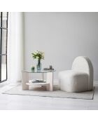 Table Basse Mondo blanche - D.75x40 cm
