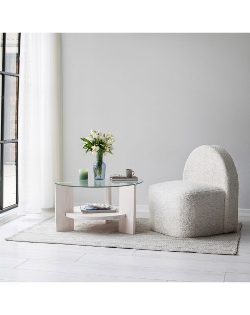 Table Basse Mondo blanche - D.75x40 cm