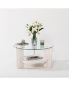 Table Basse Mondo blanche - D.75x40 cm