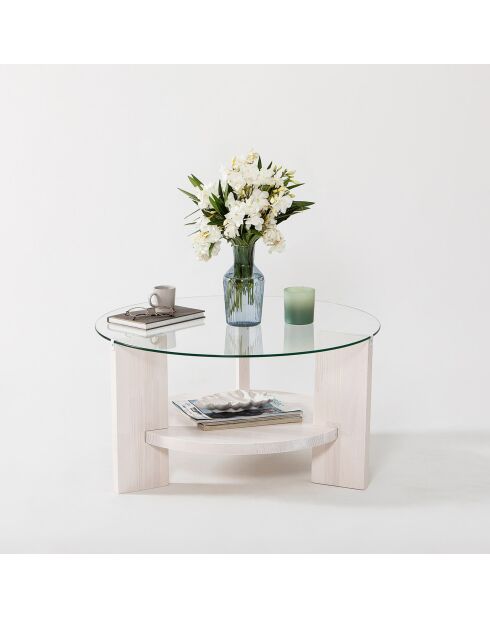 Table Basse Mondo blanche - D.75x40 cm