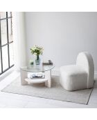 Table Basse Mondo blanche - D.75x40 cm