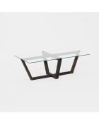 Table Basse Amalfi transparent/marron - 105x35x65 cm