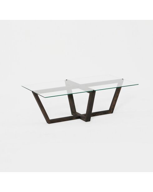Table Basse Amalfi transparent/marron - 105x35x65 cm