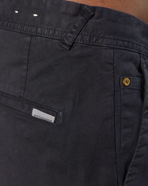 Pantalon Chino en Coton Bio mélangé Slim Fit Mott bleu marine