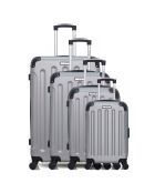 4 Koffers 4 wielen simple Miami-M 75/65/55/46 cm donkergrijs