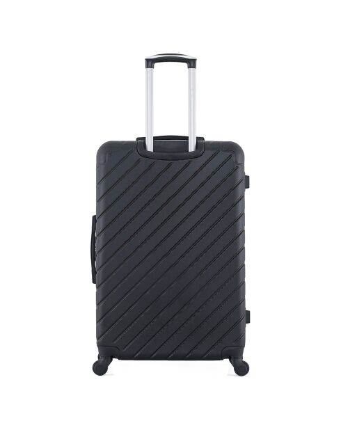 Valise Long Séjour 4 roues simples Cité 75 cm noire