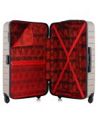 Maleta Long Stay 4 ruedas individuales Cité 75 cm beige