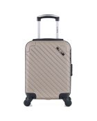 XXS Kabinenkoffer 4 Einzelräder City 42 cm beige