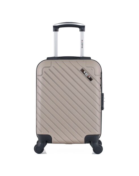 XXS Kabinenkoffer 4 Einzelräder City 42 cm beige