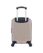 XXS Kabinenkoffer 4 Einzelräder City 42 cm beige