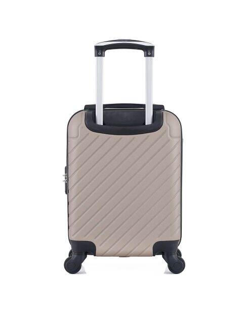 XXS Kabinenkoffer 4 Einzelräder City 42 cm beige