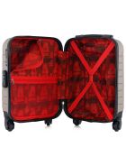 XXS Kabinenkoffer 4 Einzelräder City 42 cm beige