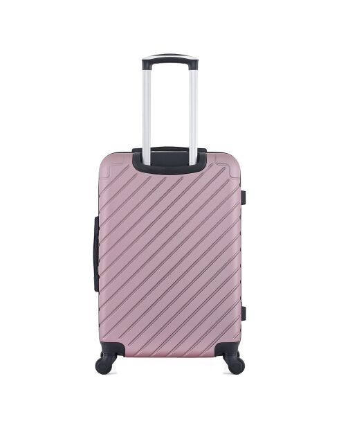 Mittelgroßer Reisekoffer 4 Einzelräder Cité 65 cm roségold