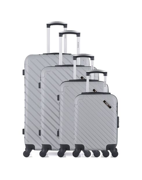 4 einfache 4-Rad-Koffer Cité-M 75/65/55/42 cm grau
