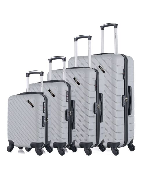 4 einfache 4-Rad-Koffer Cité-M 75/65/55/42 cm grau