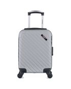 XXS Kabinenkoffer 4 Einzelräder City 42 cm grau