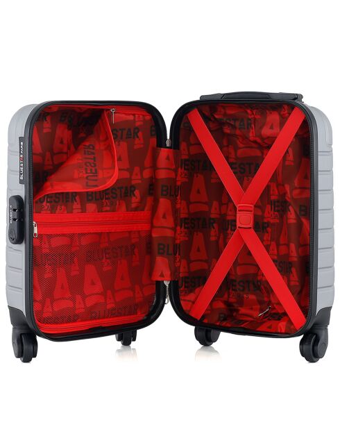 XXS Kabinenkoffer 4 Einzelräder City 42 cm grau