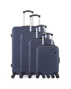 4 koffers met 4 wielen simple Cité-M 42/55/65/75 cm marineblauw