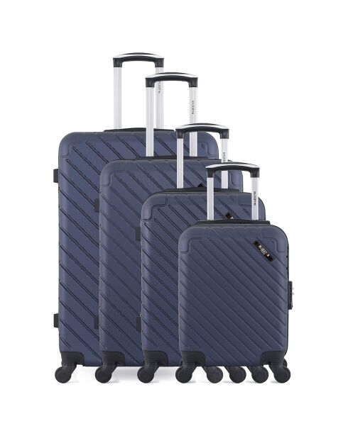 4 Koffer 4 Räder einfach Cité-M 42/55/65/75 cm marineblau