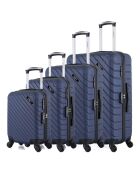 4 koffers met 4 wielen simple Cité-M 42/55/65/75 cm marineblauw