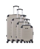 4 Opera-M 75/65/55/42 cm beige eenpersoons koffers met 4 wielen