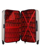 4 Opera-M 75/65/55/42 cm beige eenpersoons koffers met 4 wielen