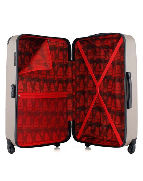 4 Opera-M 75/65/55/42 cm beige eenpersoons koffers met 4 wielen