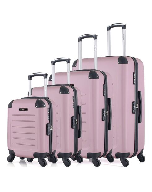 4 einfache 4-Rad-Koffer Opera-M 75/65/55/42 cm Roségold