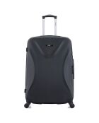 Garibaldi 75 cm zwarte Long Stay koffer met 4 wielen en enkele wielen