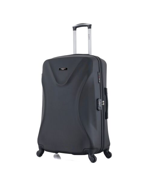 Garibaldi 75 cm zwarte Long Stay koffer met 4 wielen en enkele wielen