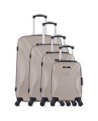 4 eenpersoons koffers met 4 wielen Garibaldi-M 75/65/55/42 cm beige