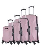 4 einfache Allradkoffer Garibaldi-M 75/65/55/42 cm roségold