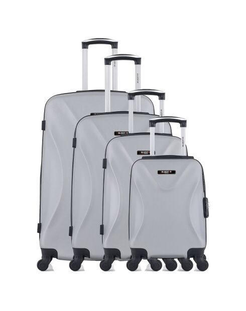 4 Einzelkoffer mit 4 Rädern Garibaldi-M 75/65/55/42 cm grau