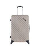 Mittelgroßer Reisekoffer 4 Einzelräder Cité 65 cm beige