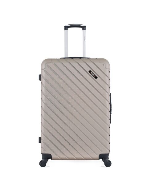 Mittelgroßer Reisekoffer 4 Einzelräder Cité 65 cm beige