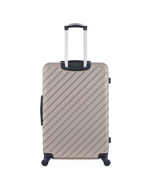 Mittelgroßer Reisekoffer 4 Einzelräder Cité 65 cm beige