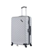 Mittelgroßer Reisekoffer 4 Einzelräder City 65 cm grau