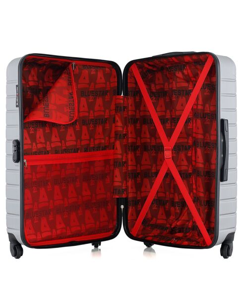 Mittelgroßer Reisekoffer 4 Einzelräder City 65 cm grau