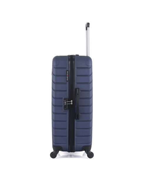 Medium Stay Suitcase 4 enkele wielen City 65 cm marineblauw