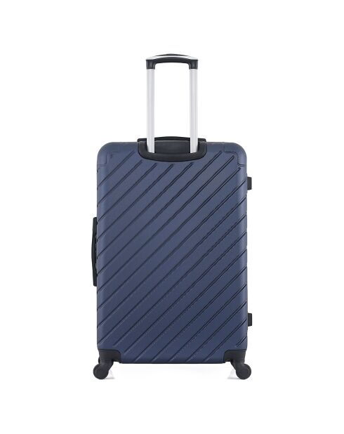 Medium Stay Suitcase 4 enkele wielen City 65 cm marineblauw