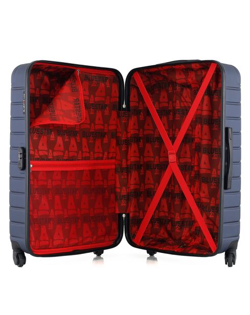 Medium Stay Suitcase 4 enkele wielen City 65 cm marineblauw