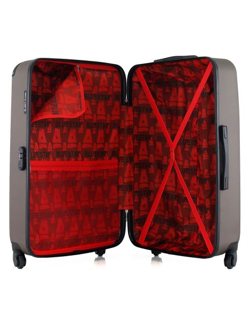 Mittelgroßer Reisekoffer 4 Einzelrollen Opera 65 cm braun