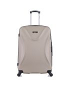 Koffer voor gemiddeld verblijf met 4 enkele wielen Garibaldi 65 cm beige