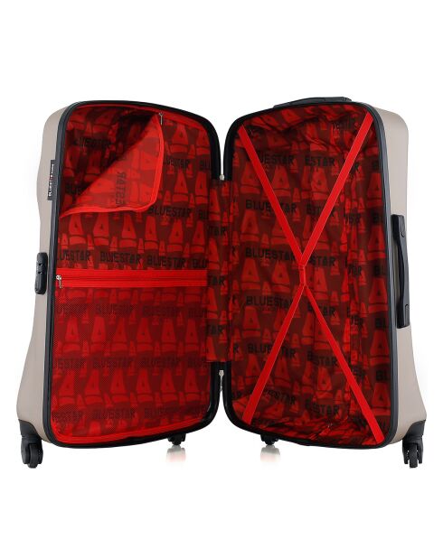 Mittelgroßer Reisekoffer mit 4 Einzelrädern Garibaldi 65 cm beige