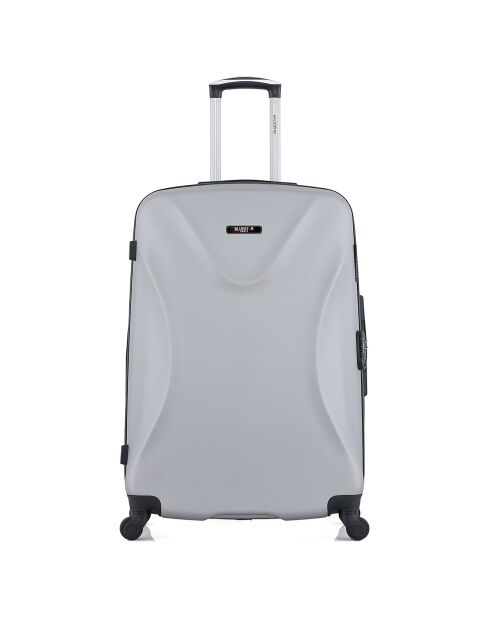 Mittelgroßer Reisekoffer 4 Einzelräder Garibaldi 65 cm grau